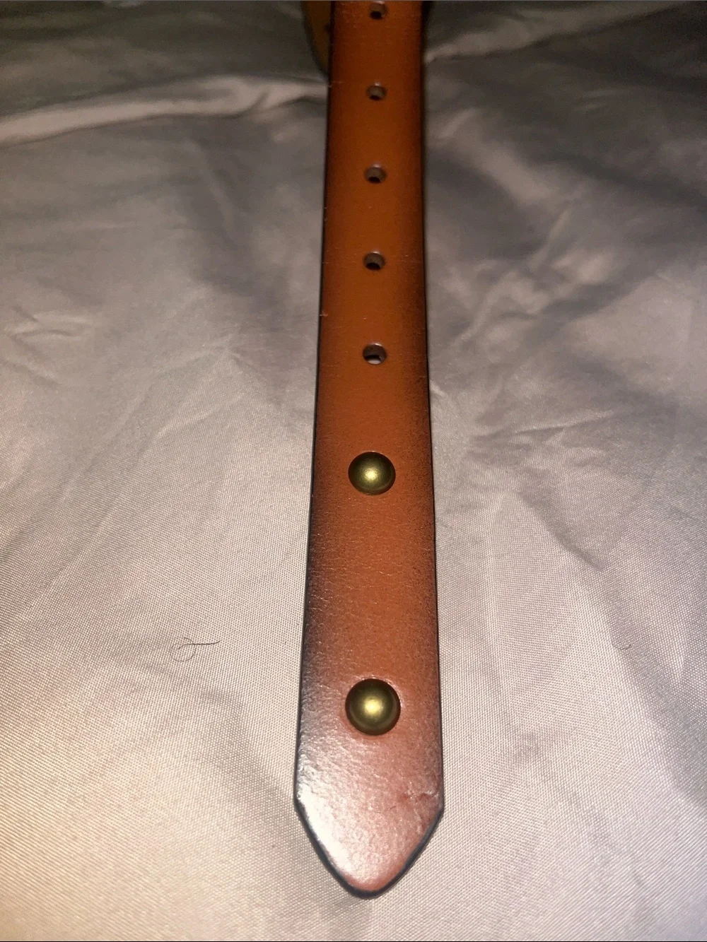 Lucky Brand Dome Studded Leather Belt Antique Brass Buckle Boho Western Cowgirl